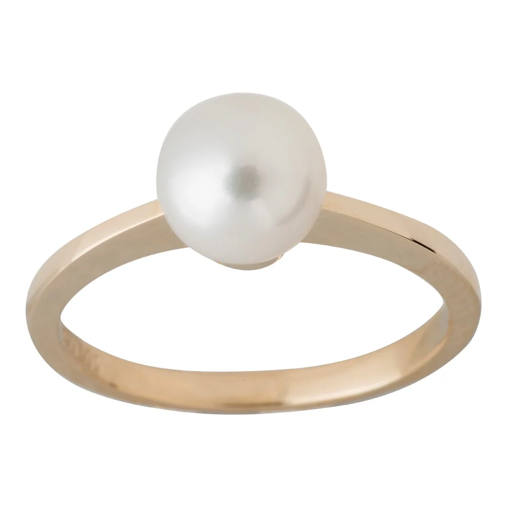 14 kt. guldring m. fvkp.