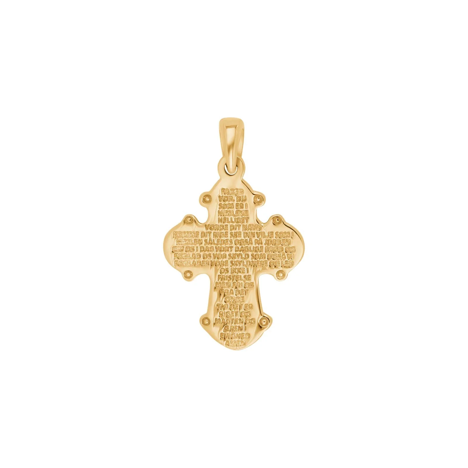 14kt. guld dagmarkors m/fadervor 16mm - Image 2