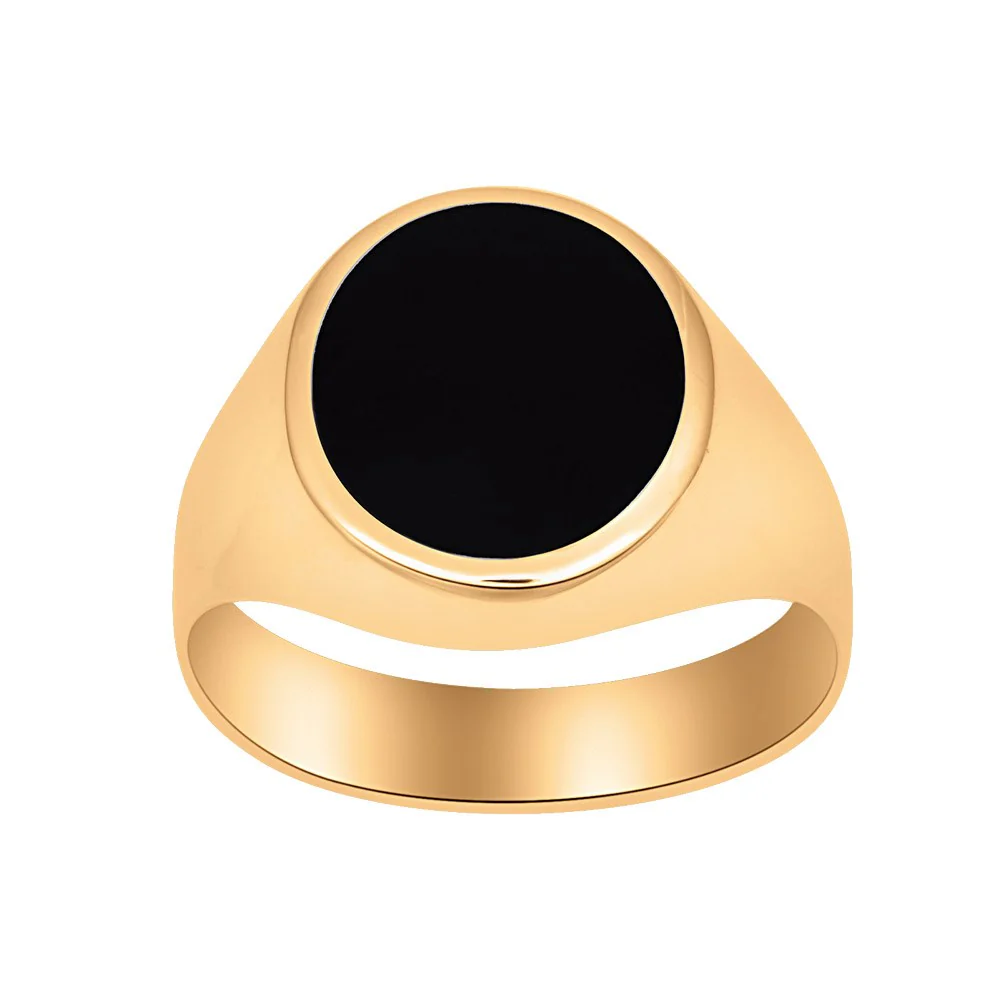14kt. guldherrering m/onyx
