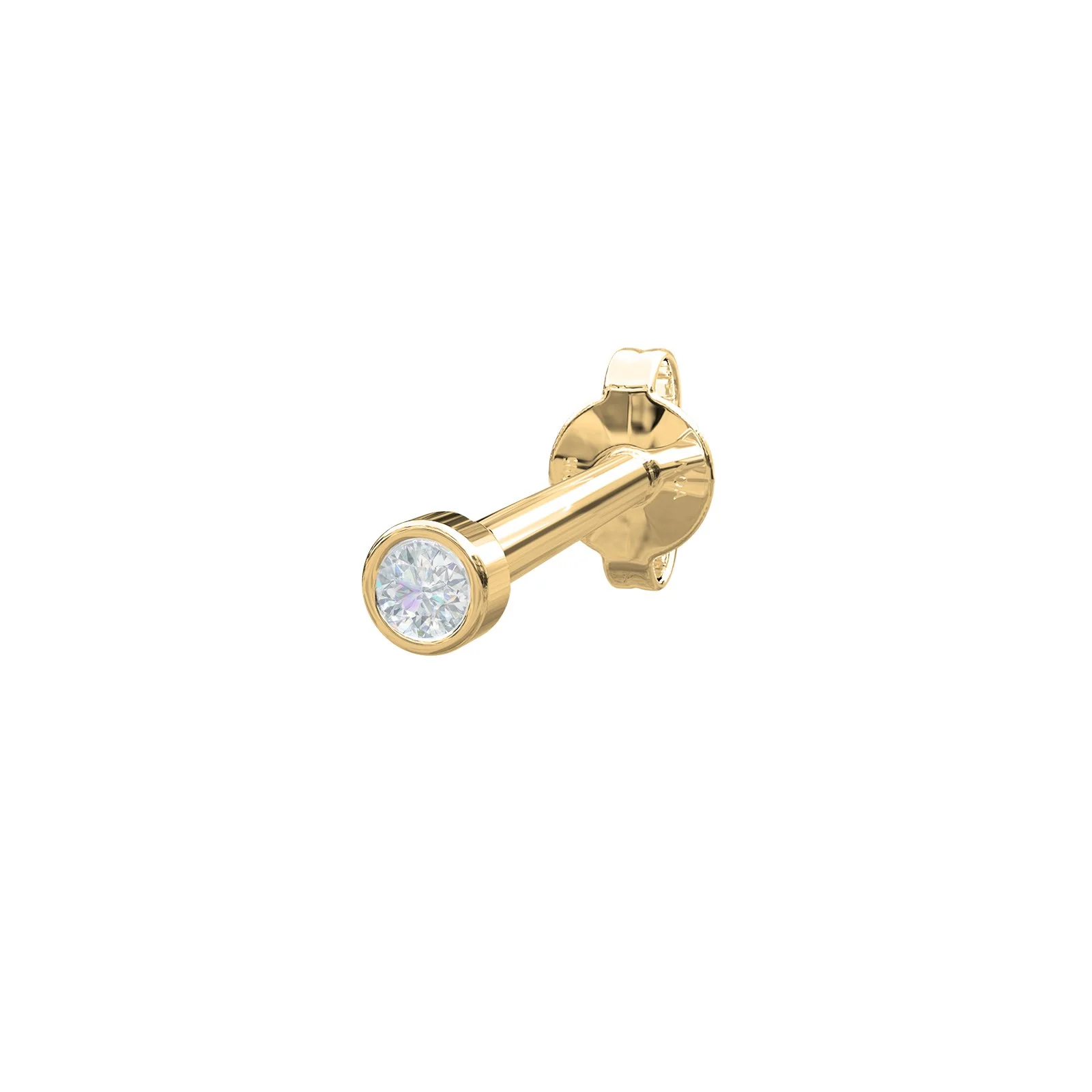 14kt. guldørestik m/1 dia 0,014ct 1,5mm PIERCE52 1