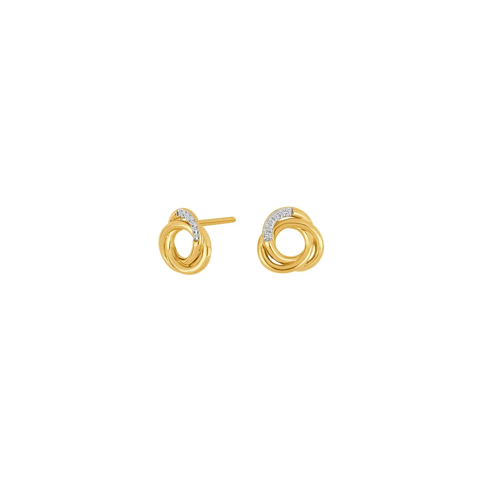 14kt. guldørestikker m. 0,02ct TW/SI