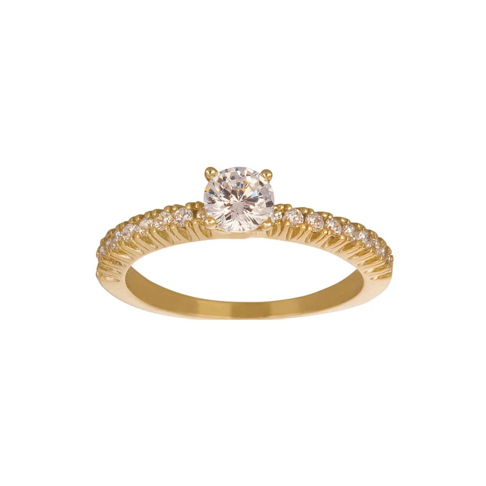 14kt. guldring m/cz