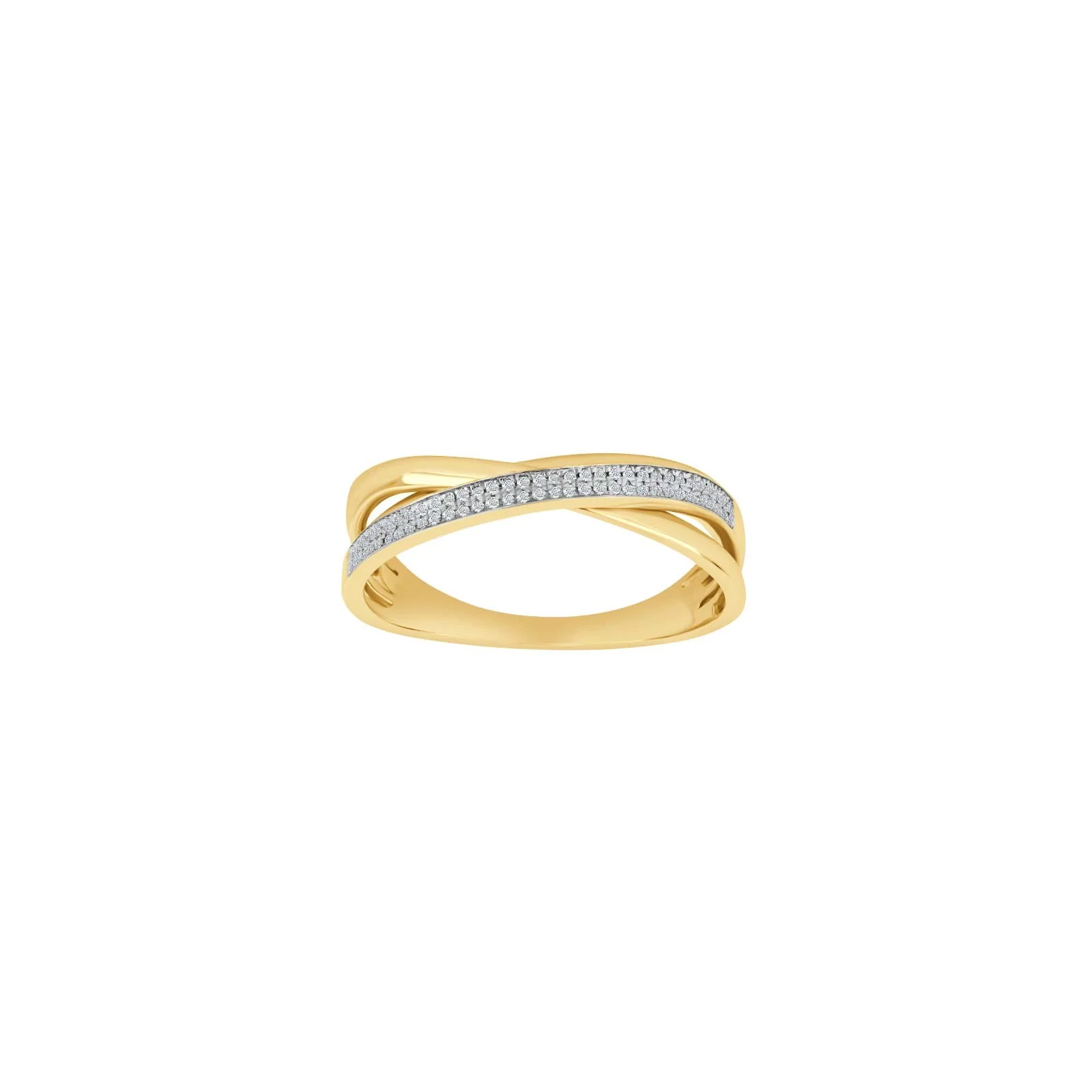 14kt. guldring m/dia. 0,10ct W/SI