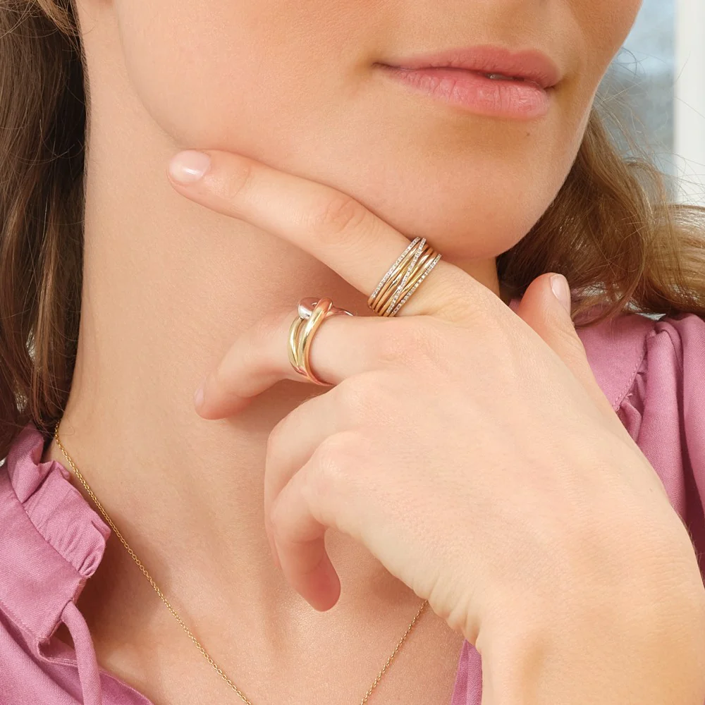 14kt. guldring med 0,16ct W/SI - Image 3