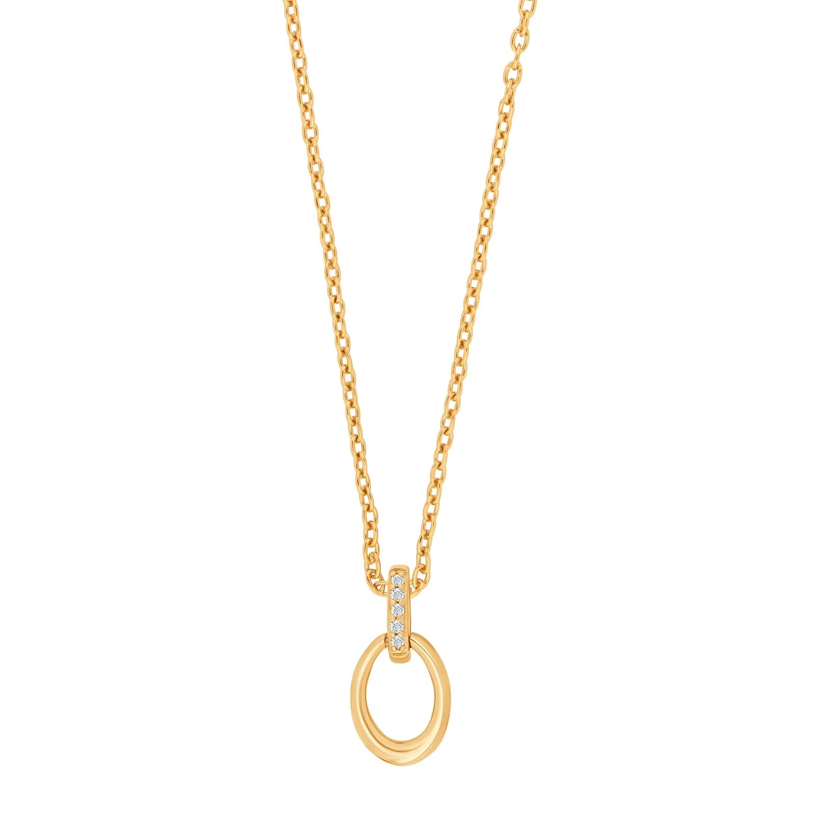 14kt. guldvedhæng m/dia. 0,015ct W/SI inkl. forg