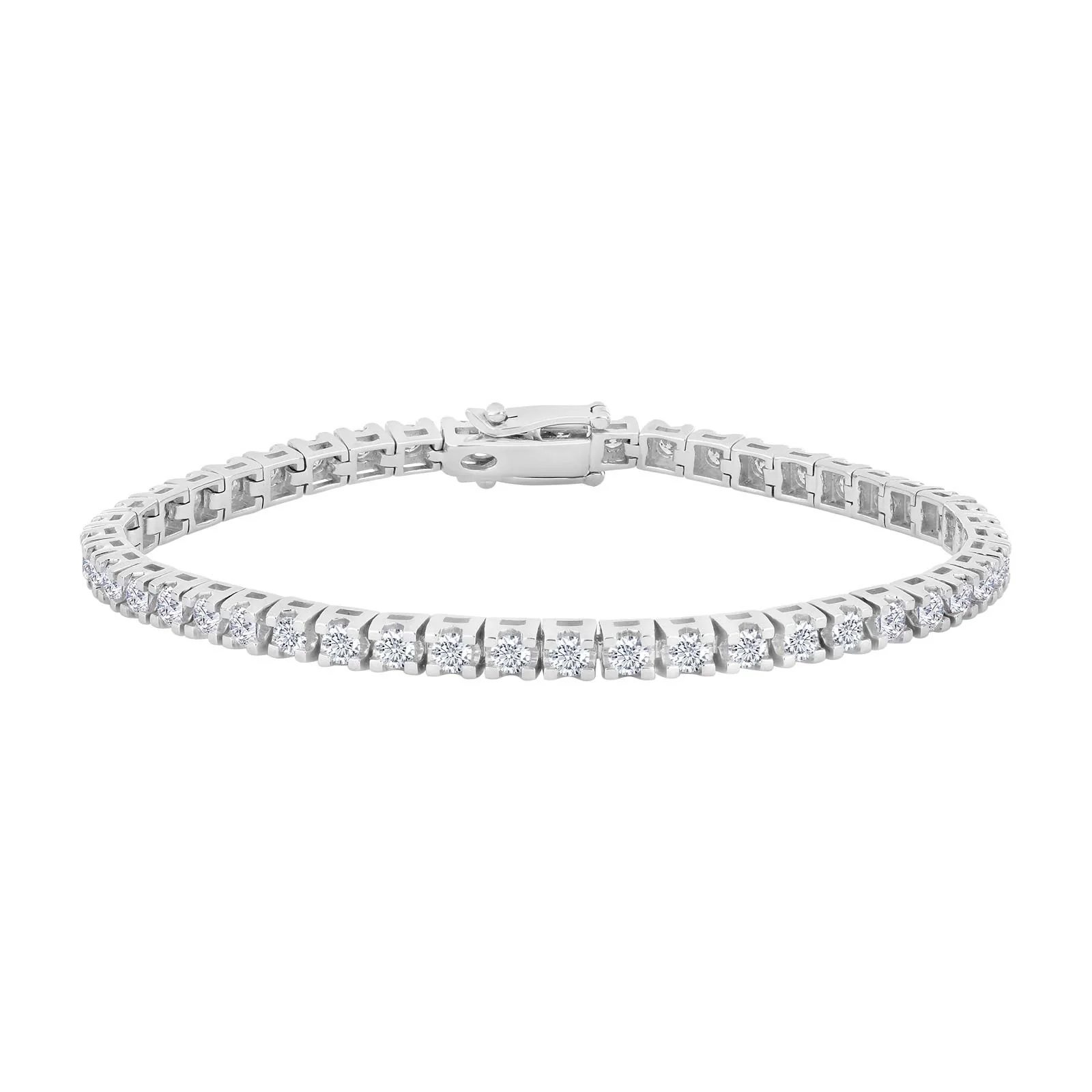14kt. hvidgulds tennisarmbånd  dia. 4.0ct W/SI