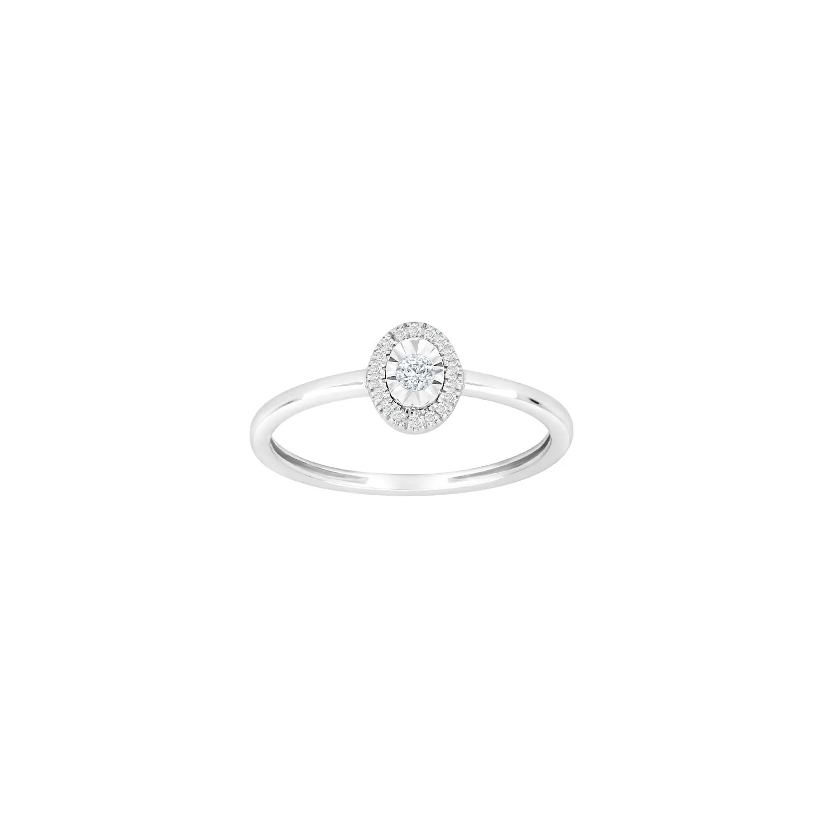14kt. hvidguldsring m/dia. 0.08ct W/SI