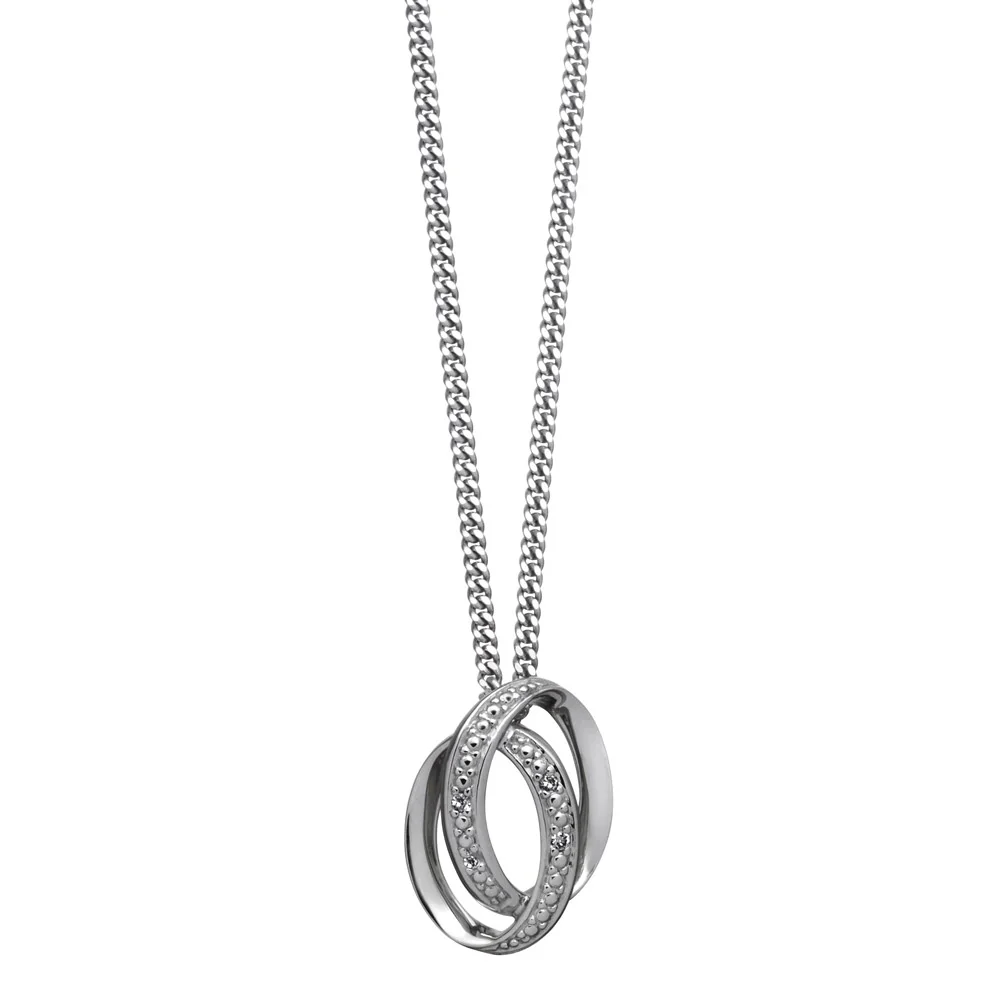 14kt. hvidguldsvedhæng m/dia. 0.020 ct. W/SI inkl