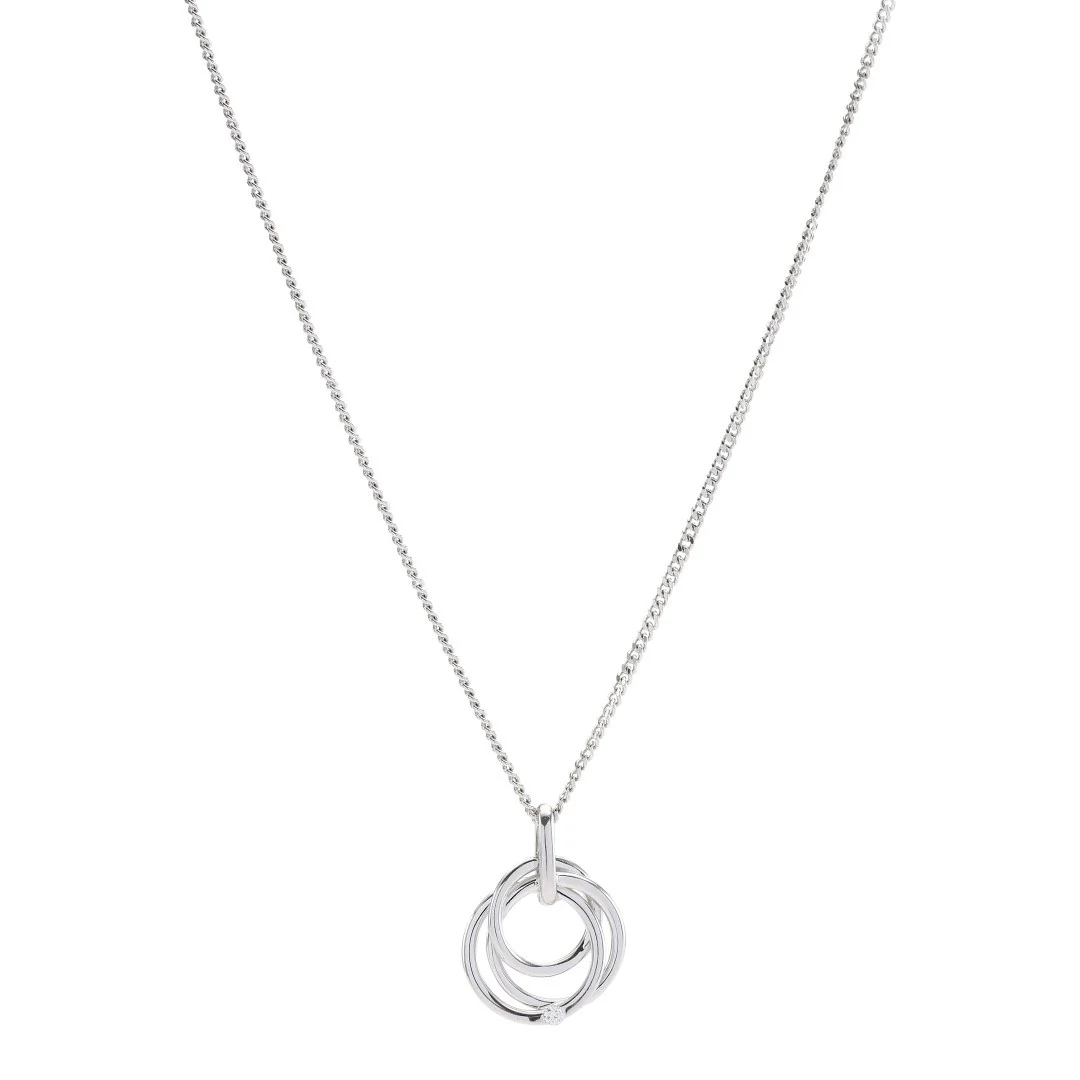 14kt. hvidguldsvedhæng m/dia. 0.020ct W/SI inkl. S