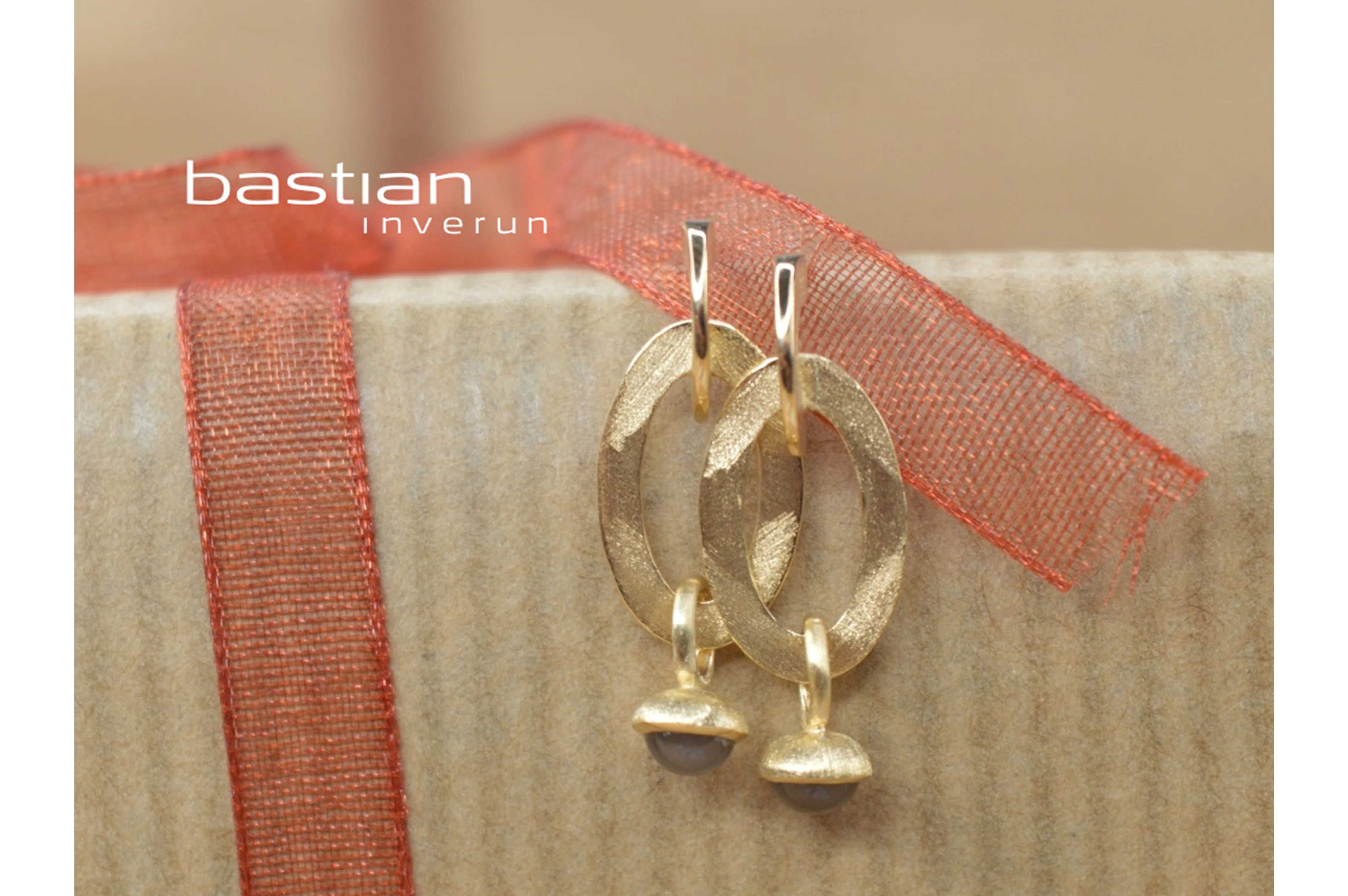 750/- mat Ørestikker, månesten 0,46ct - Image 3
