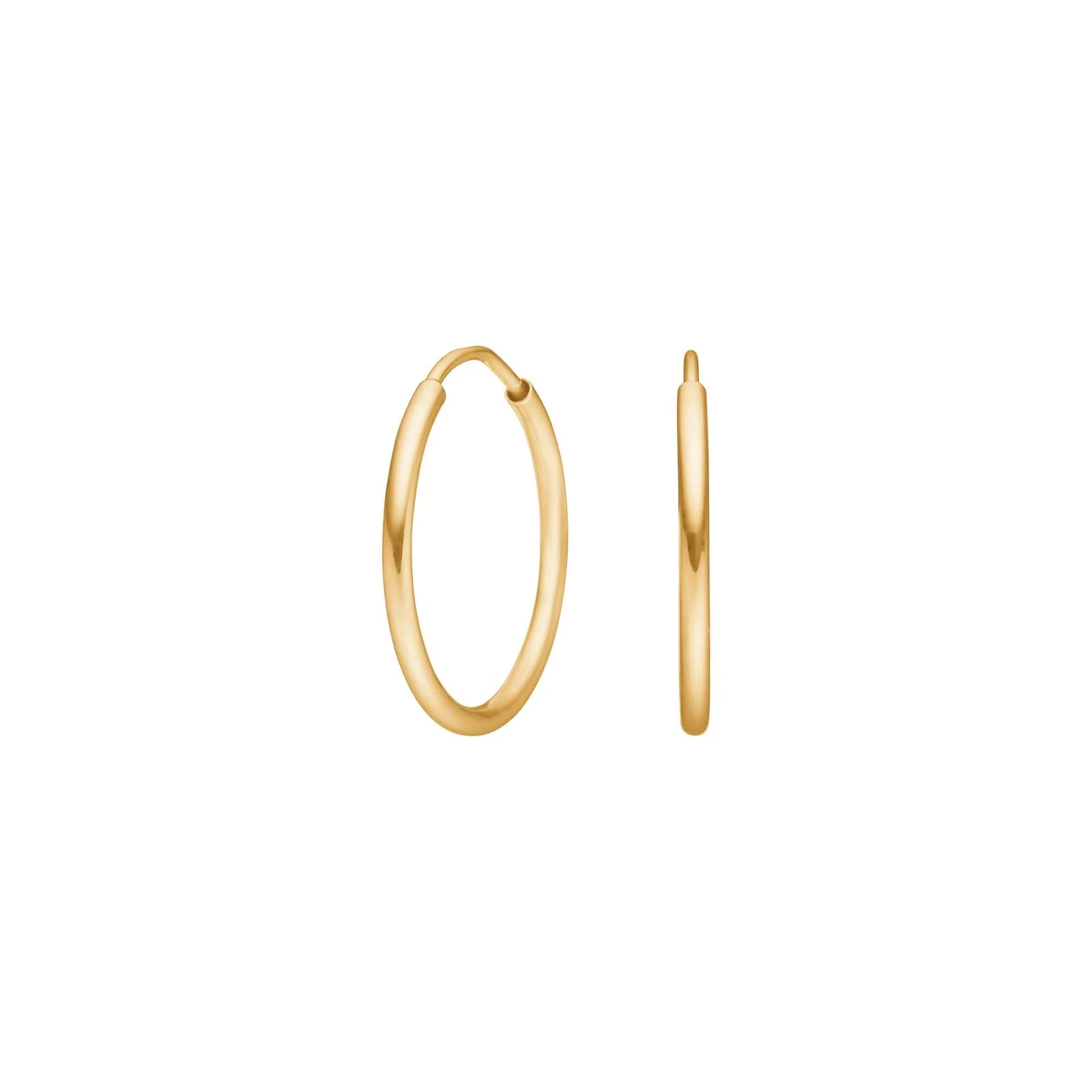 8kt. guldcreoler 17mm