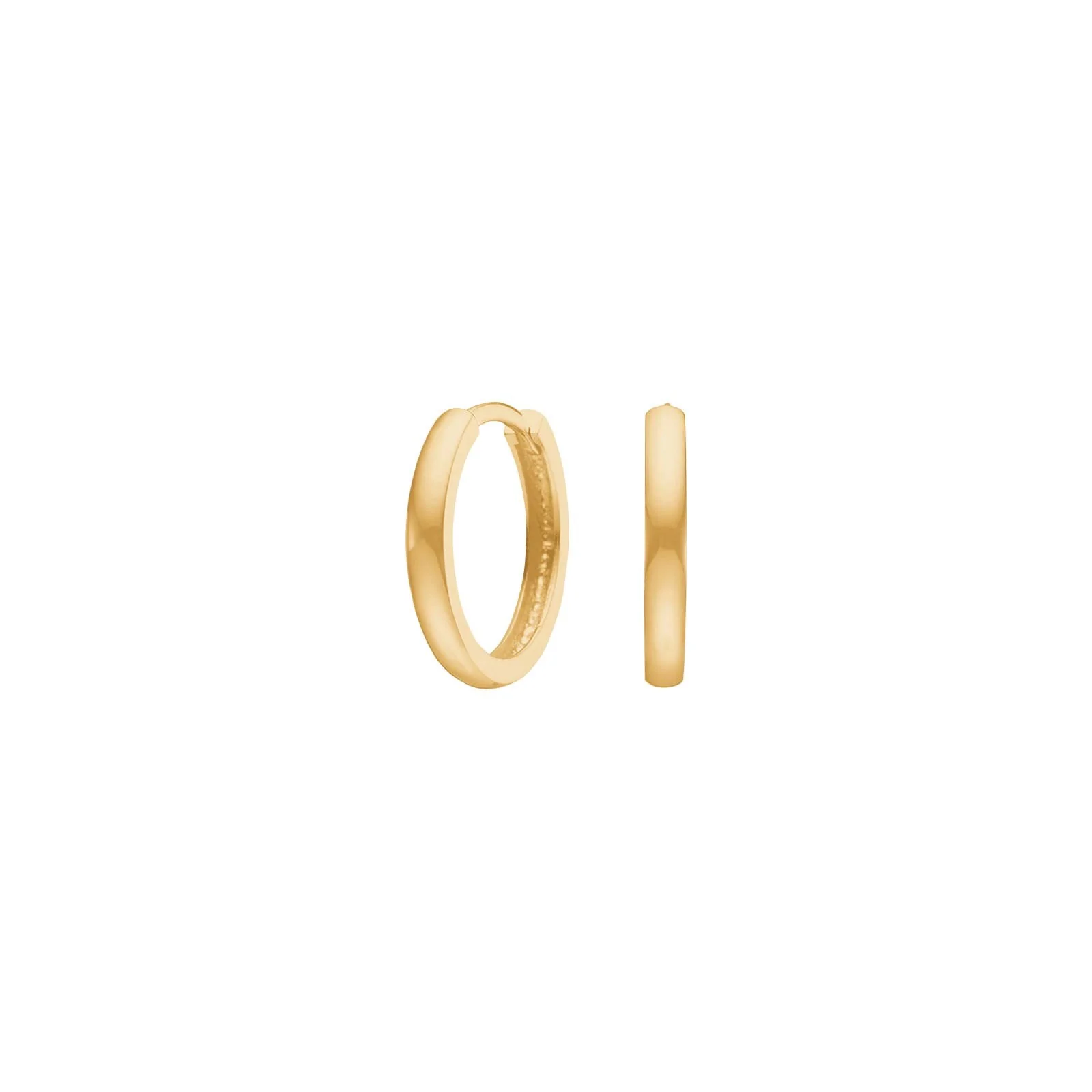 8kt. guldcreoler 2x14mm