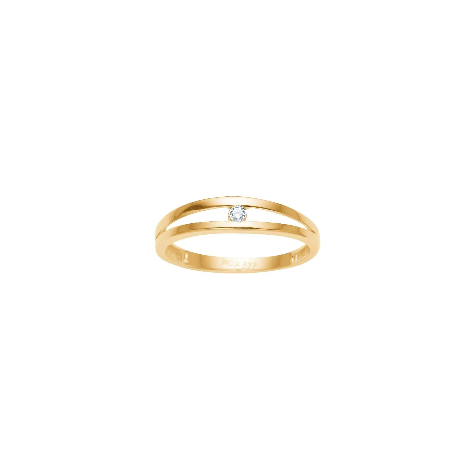 8kt. guldring m. cz