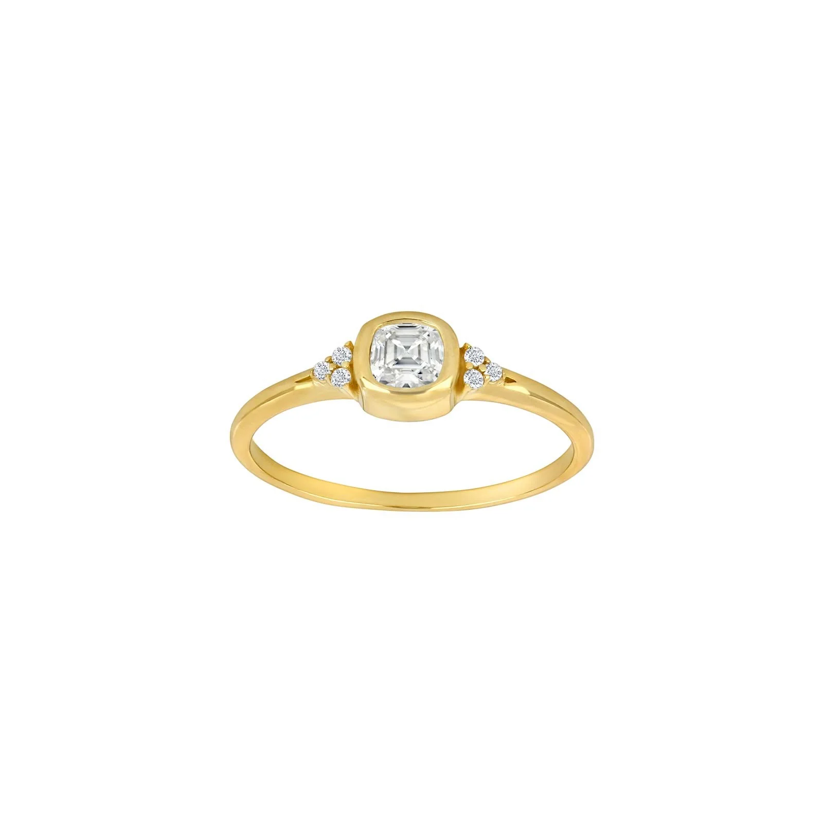 8kt. guldring m/cz