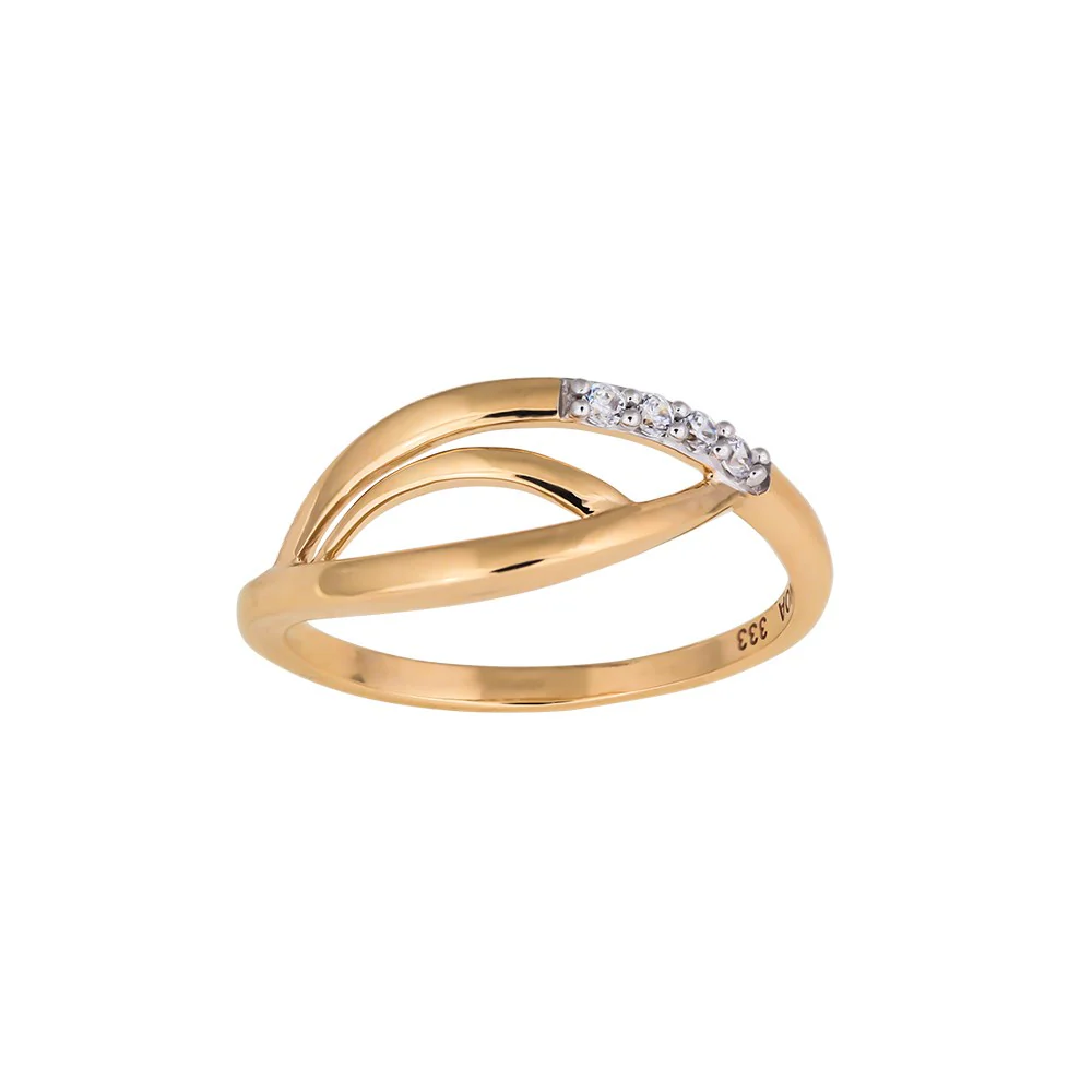 8kt. guldring m/cz