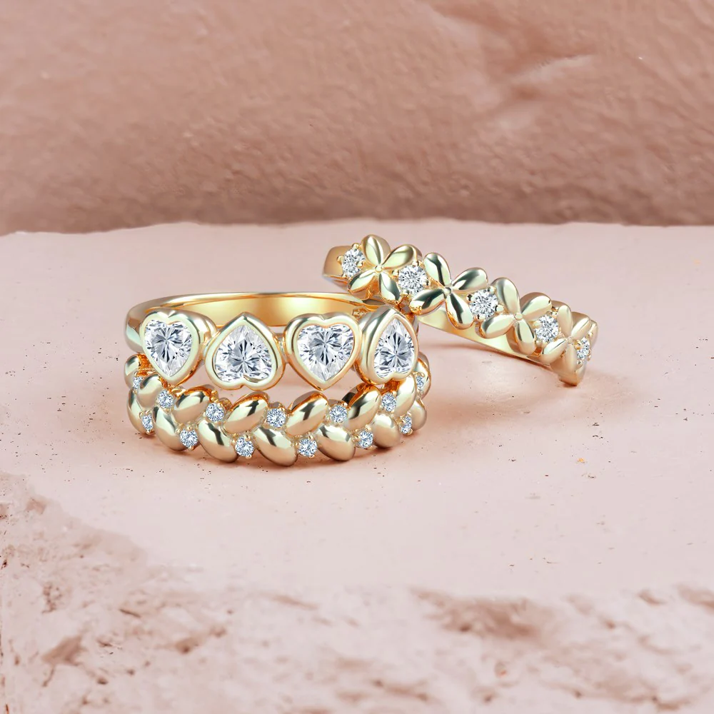 8kt. guldring m/cz - Image 2