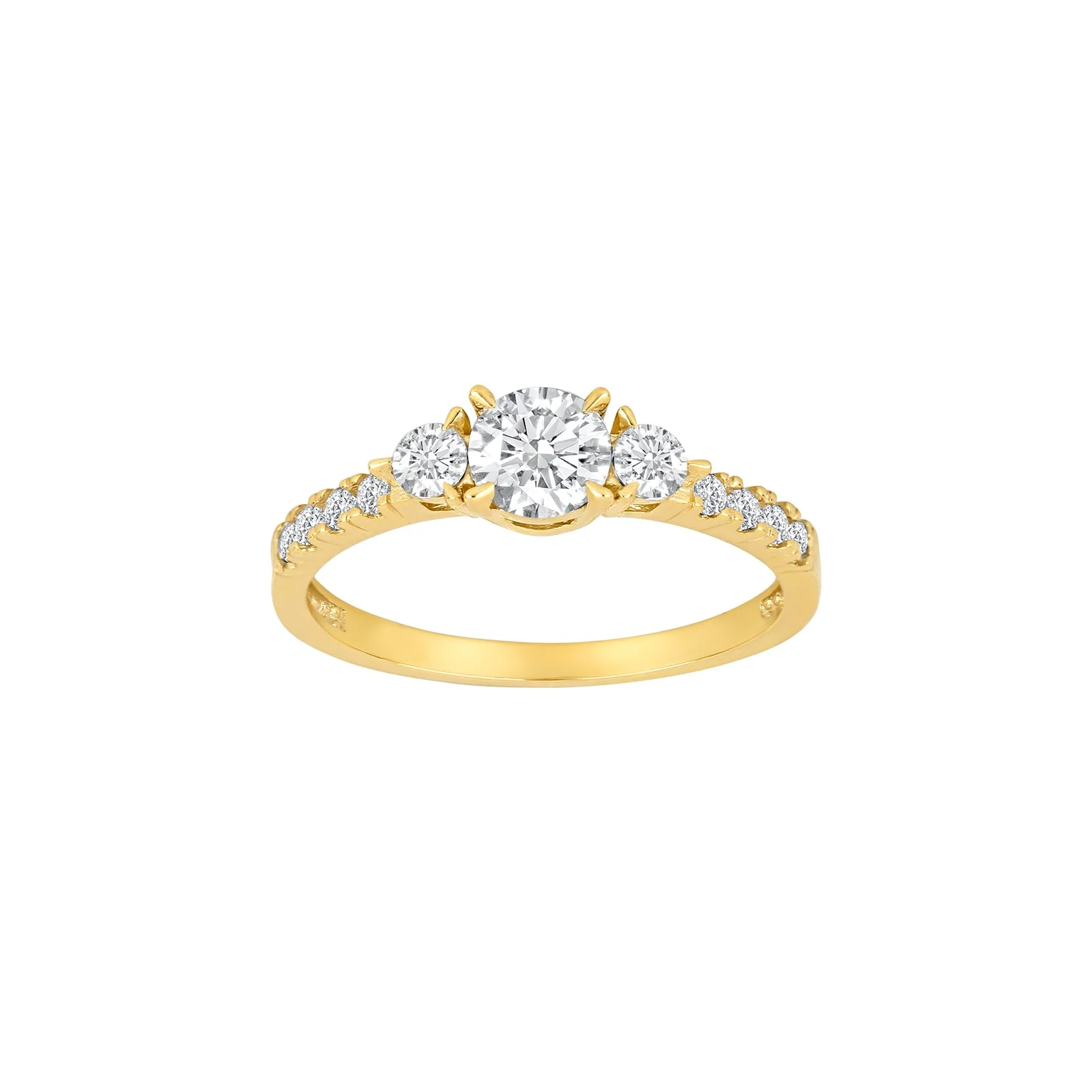 8kt. guldring m/cz