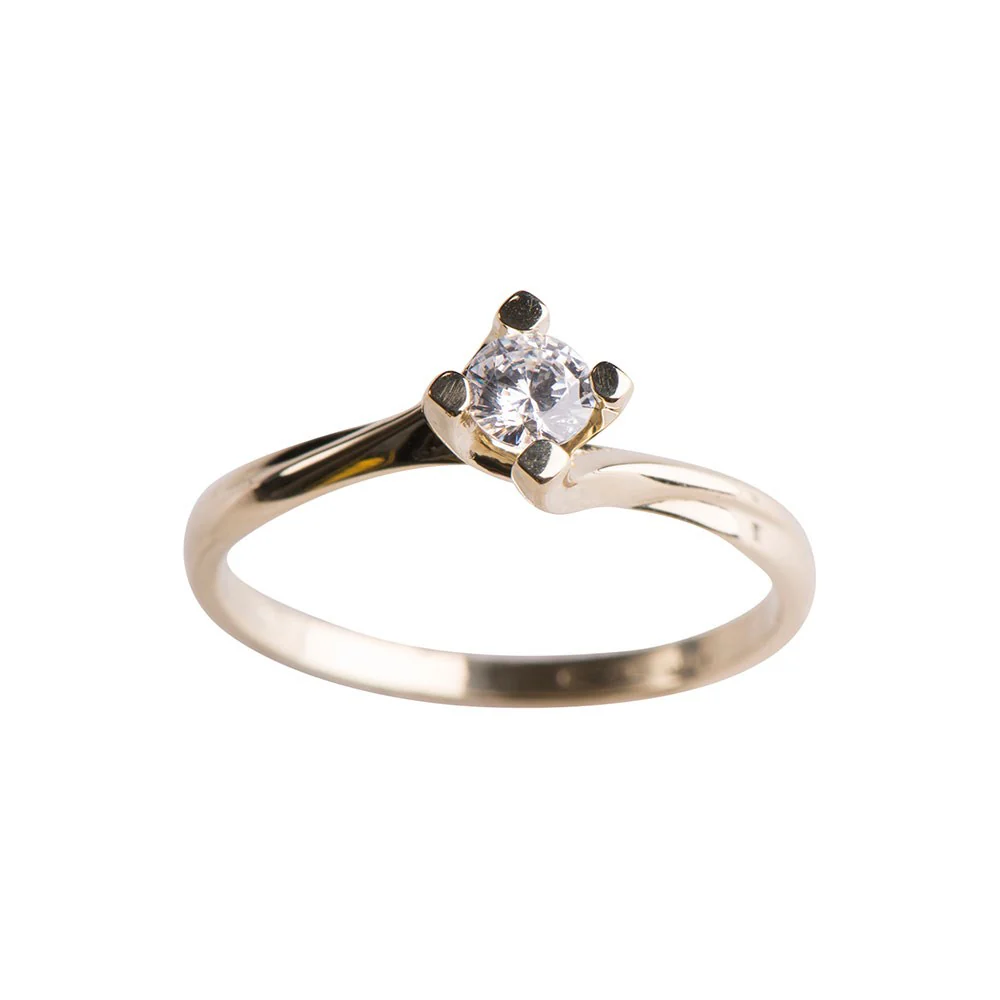 8kt. guldring m/cz