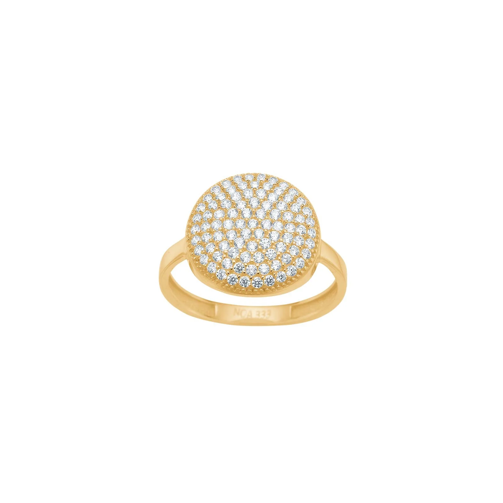 8kt. guldring  m/cz