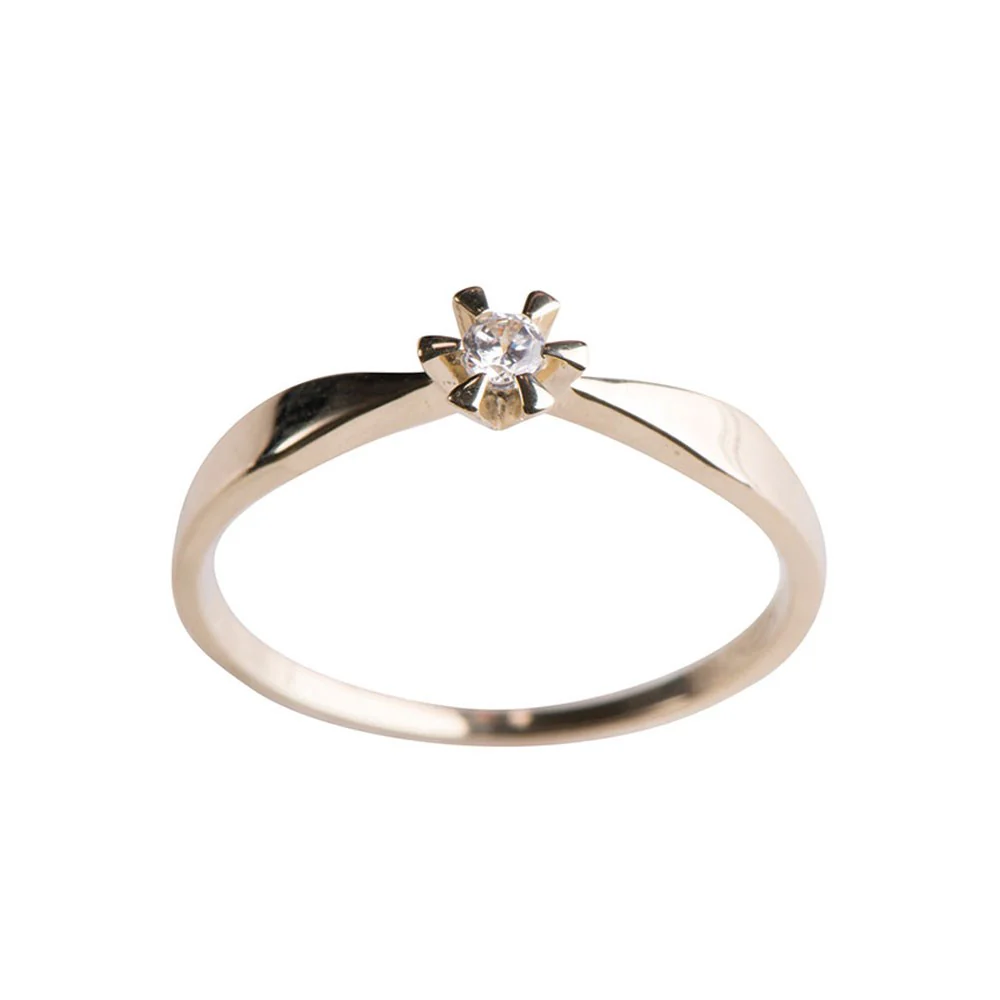 8kt. guldring m/cz