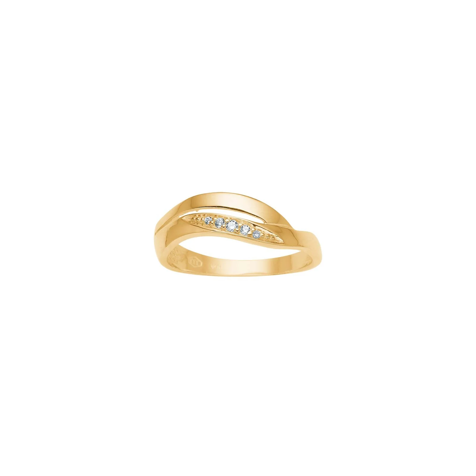 8kt. guldring m/cz