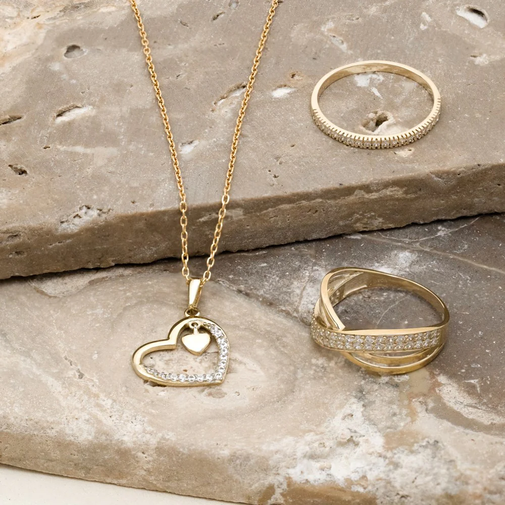 8kt. guldring m/cz - Image 3