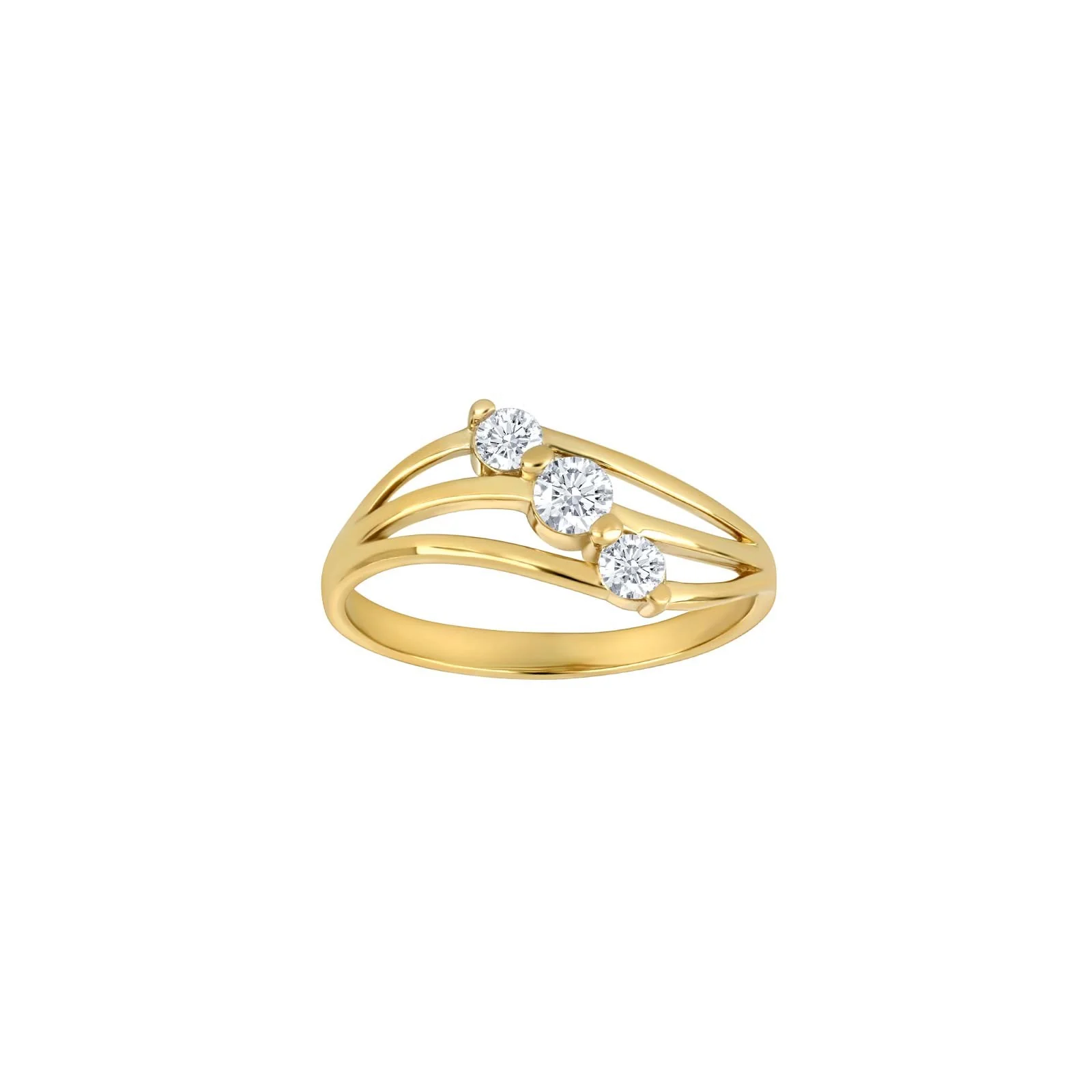 8kt. guldring m/cz