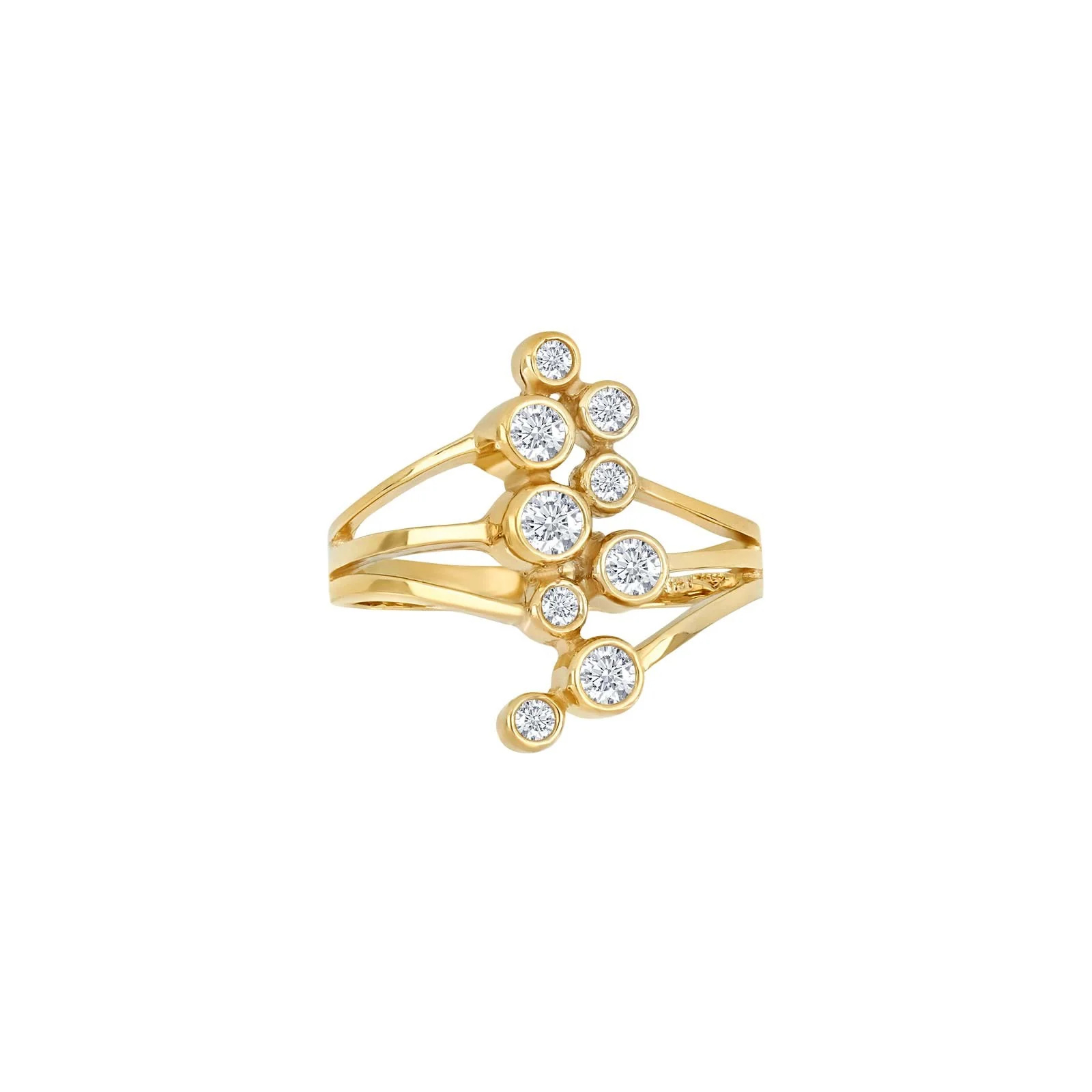 8kt. guldring m/cz