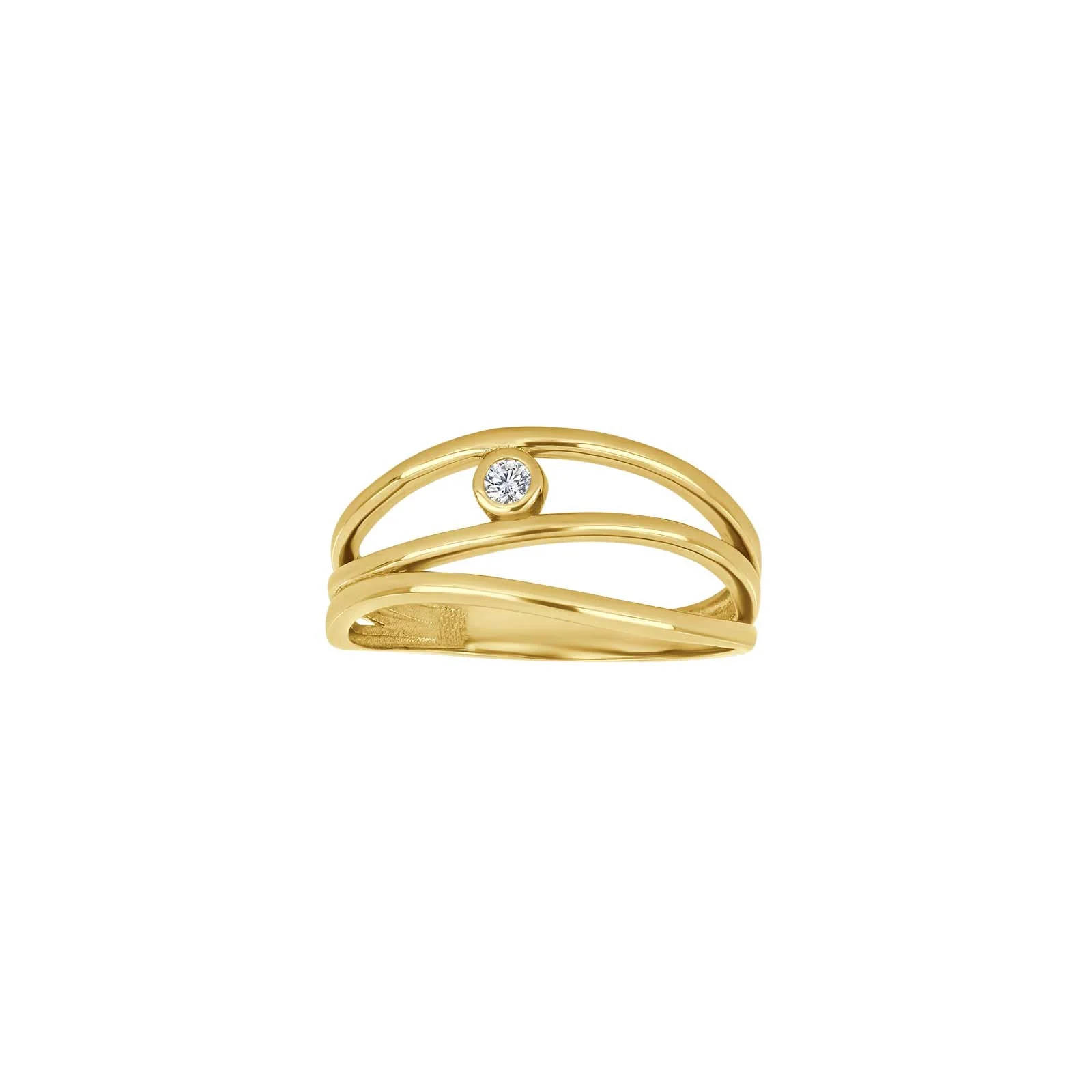 8kt. guldring m. cz