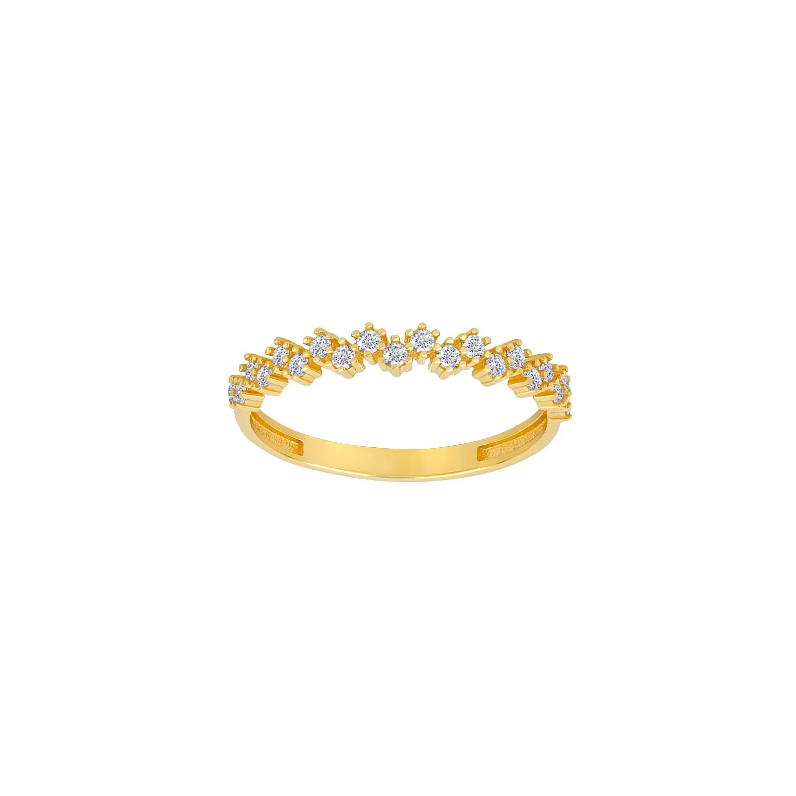 8kt. guldring m/cz