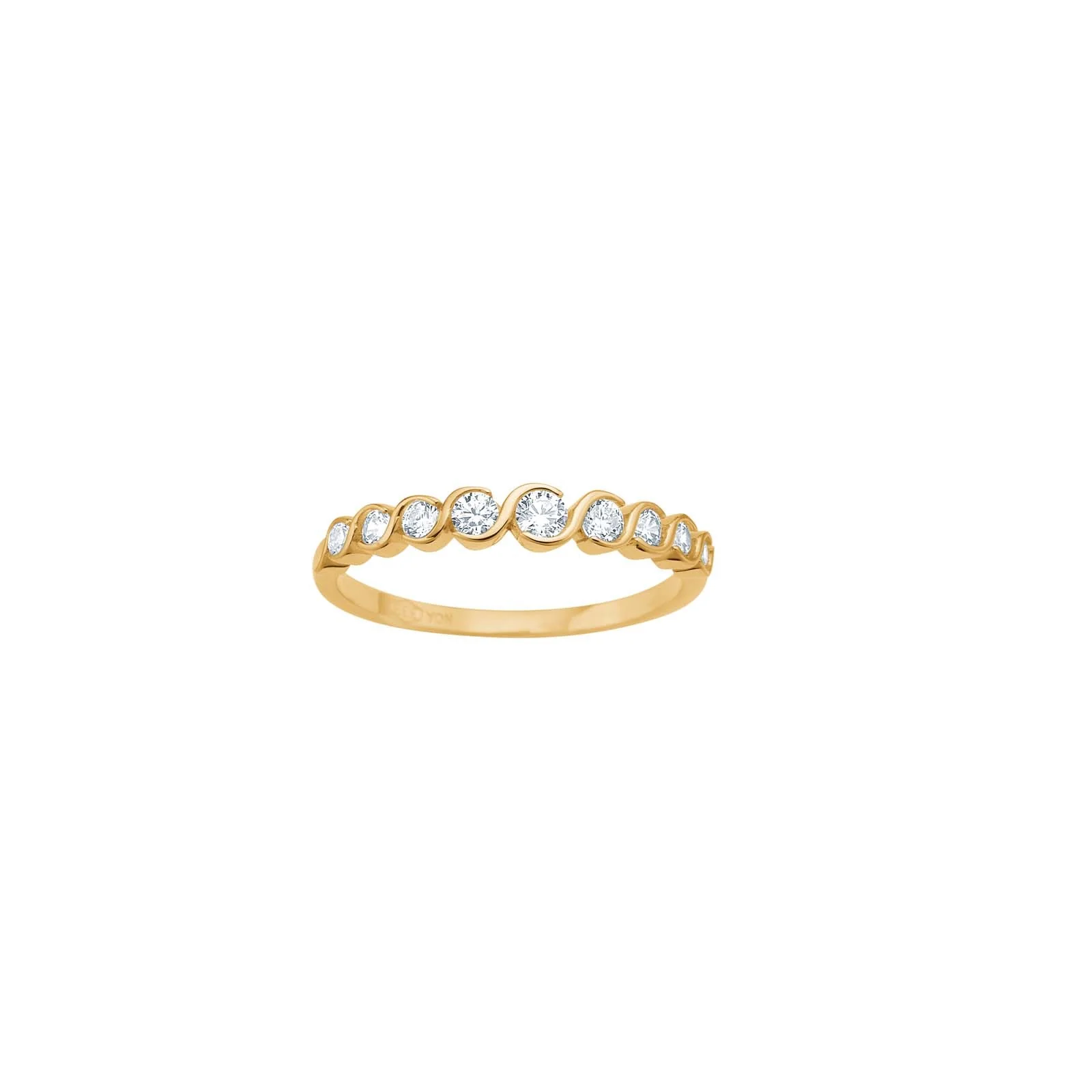 8kt. guldring  m/cz