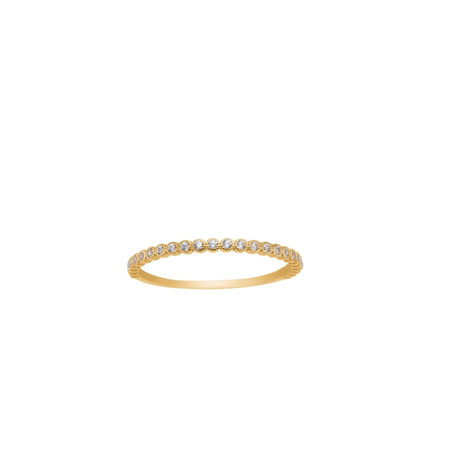 8kt. guldring  m. cz