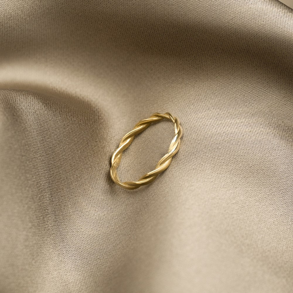 8kt. guldring  snoet - Image 2