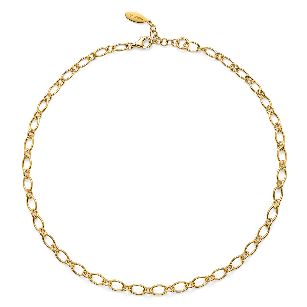 925/- collier, fg., poliert, 45+3cm