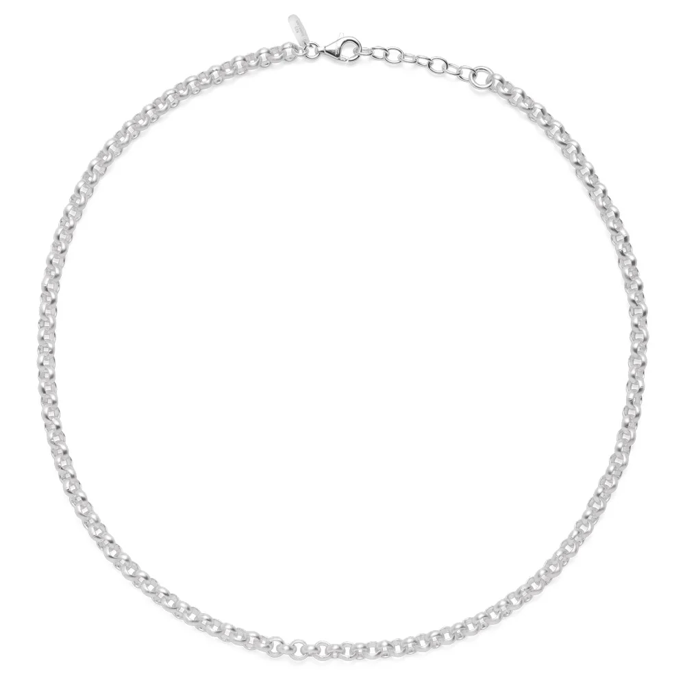 925/- collier mat, 42cm + 3cm