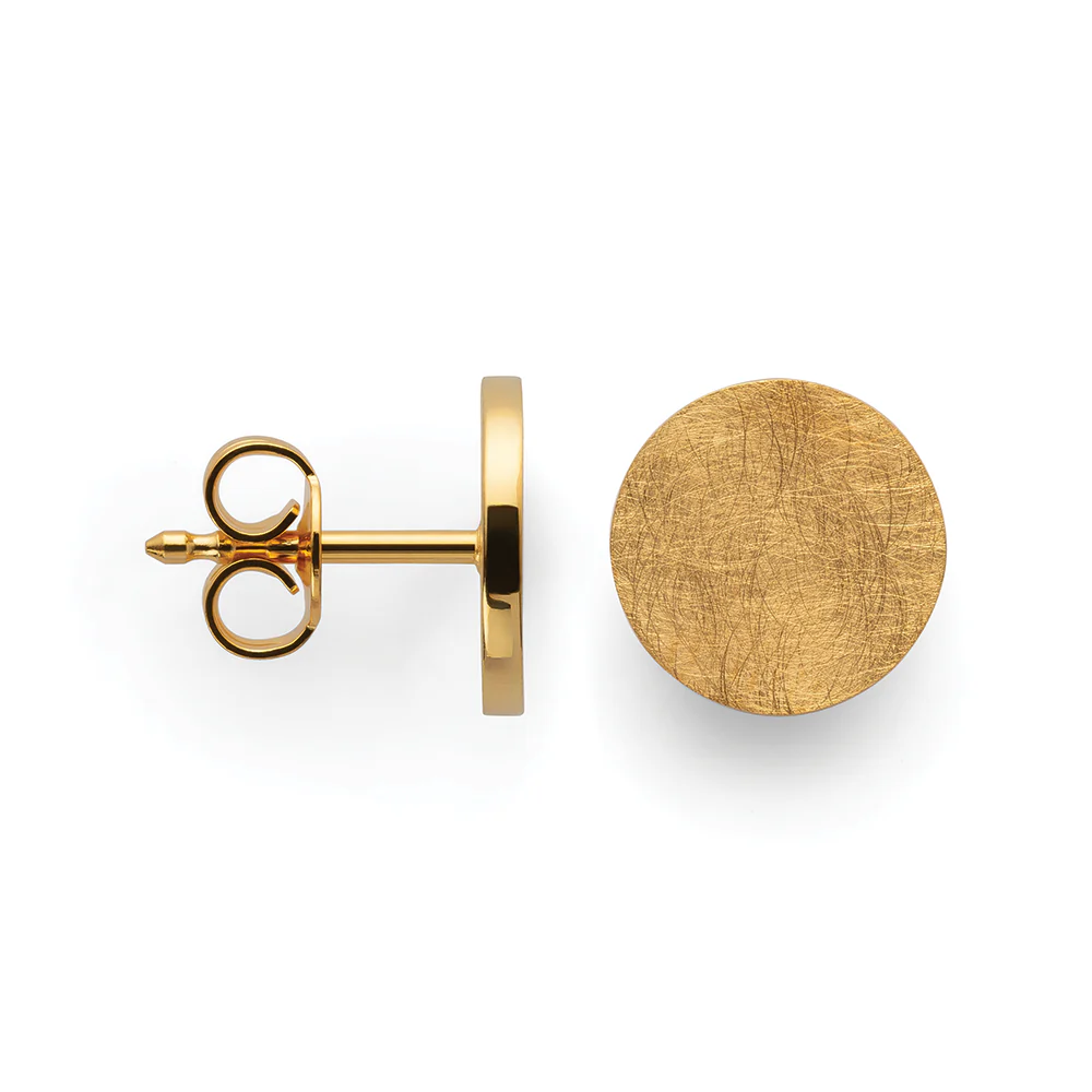 925/- øreringe, fg., børstet/pol., 10mm