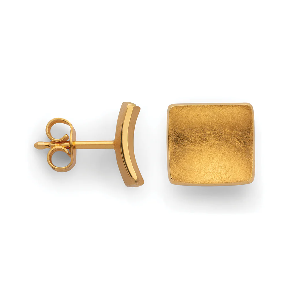 925/- øreringe, fg., børstet/pol., 8mm