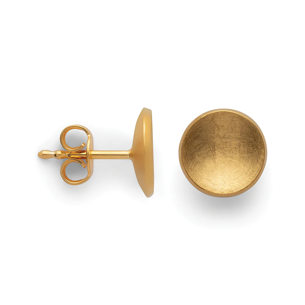 925/-øreringe, fg.,børstet/pol., 8mm