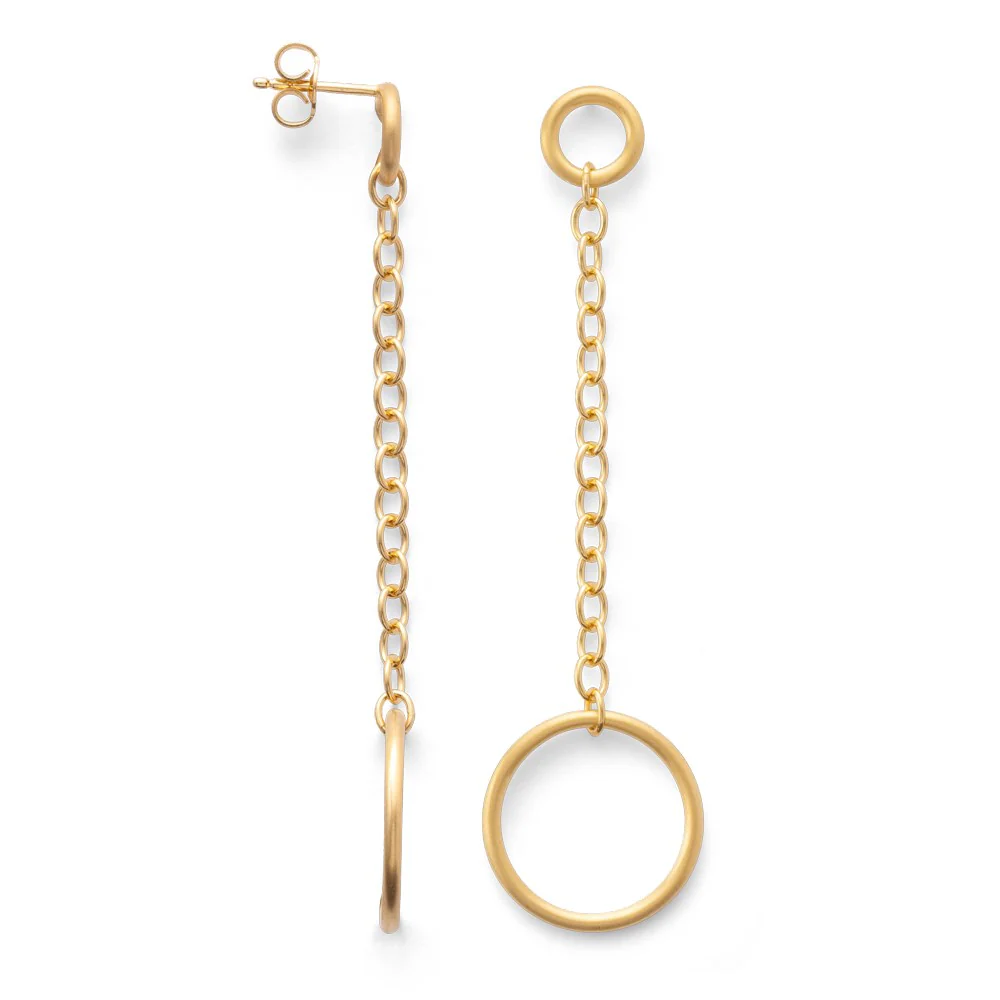 925/- Øreringe, fg. mat/blank