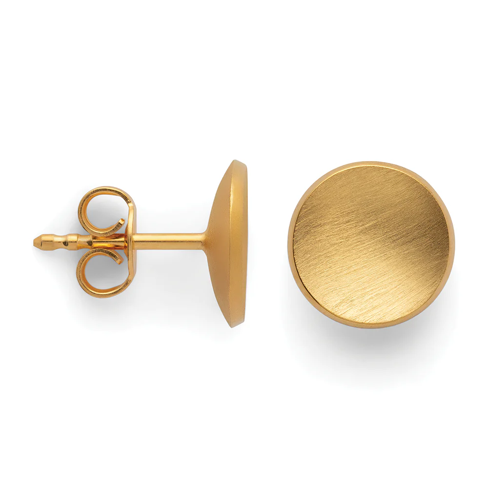 925/- øreringe, fg., mat/blank, 10mm