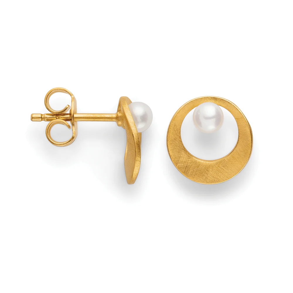 925/øreringe,gold-pl,mat,ferskv.perle0,56ct