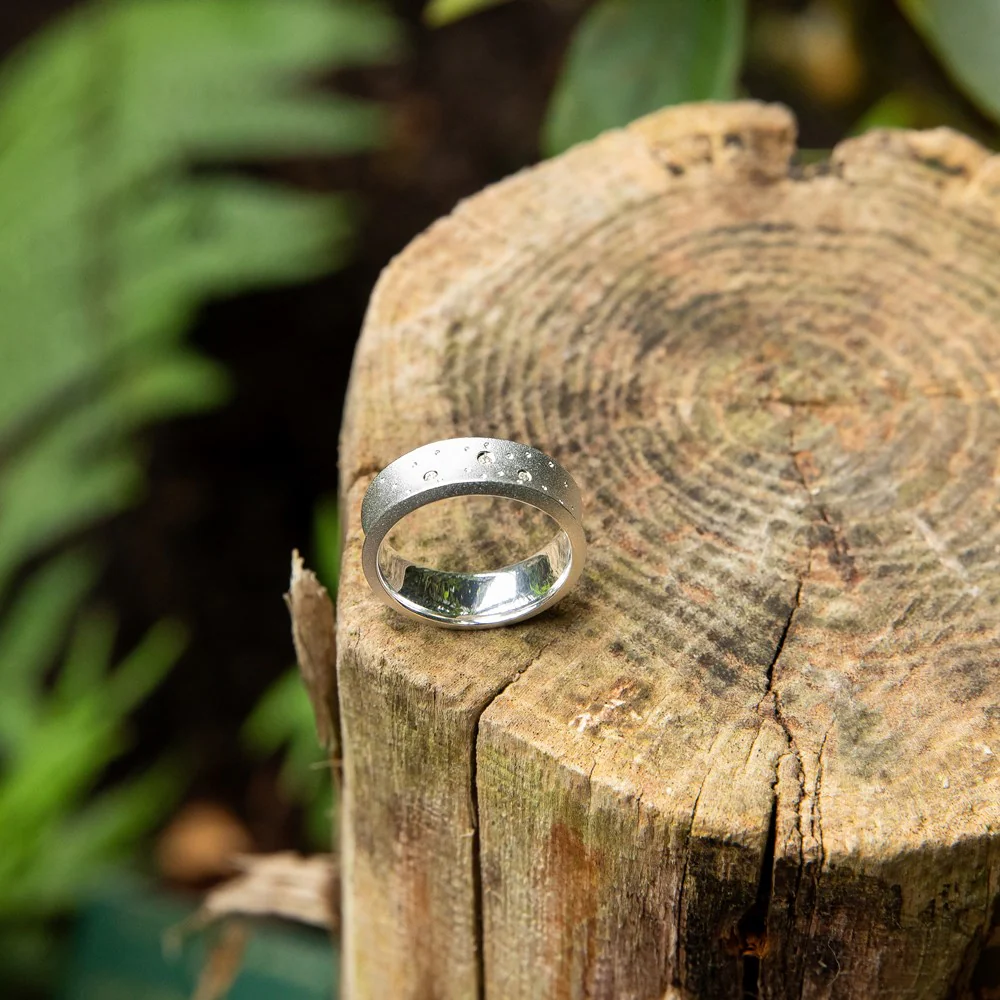 925/- Ring mat, br 0,02ct W-SI - Image 3