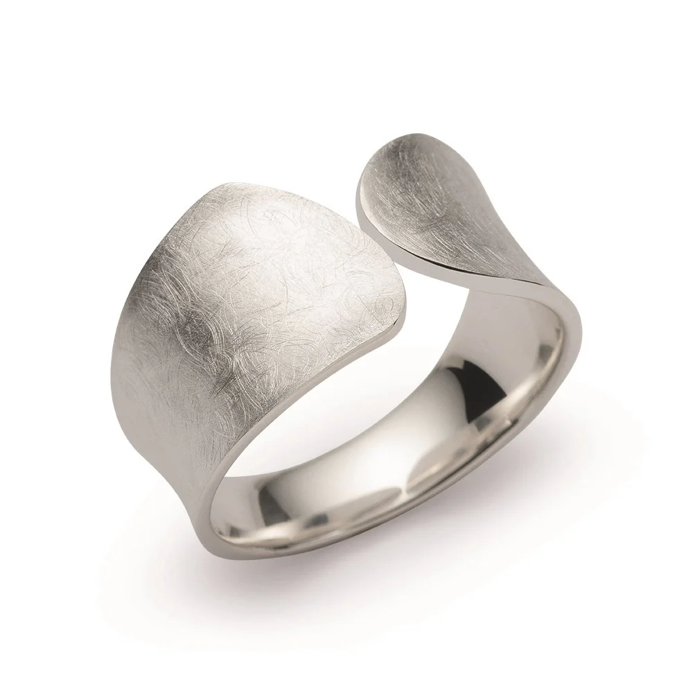 925/- Ring, mat/poleret
