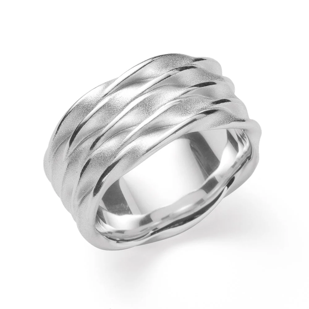 925/- Ring specielt struktureret