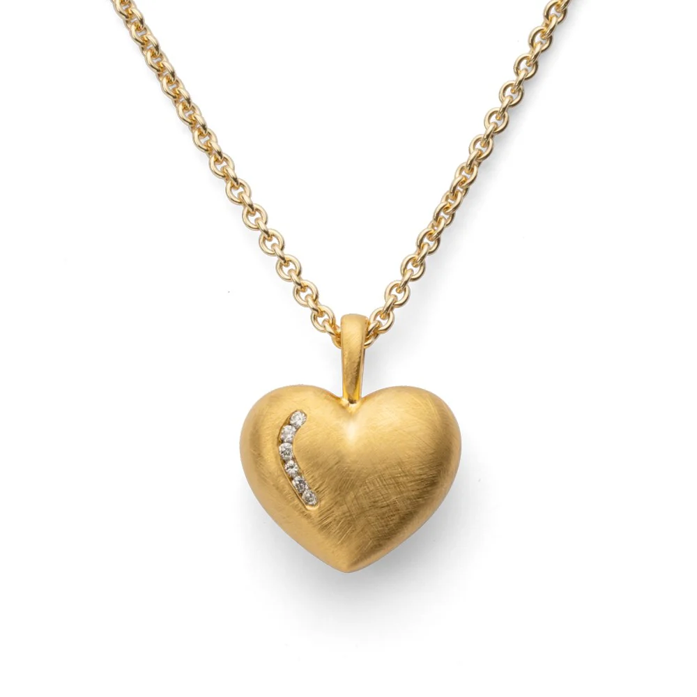 925/- Vedhæng, fg børstet, dia. 0,03ct W-SI