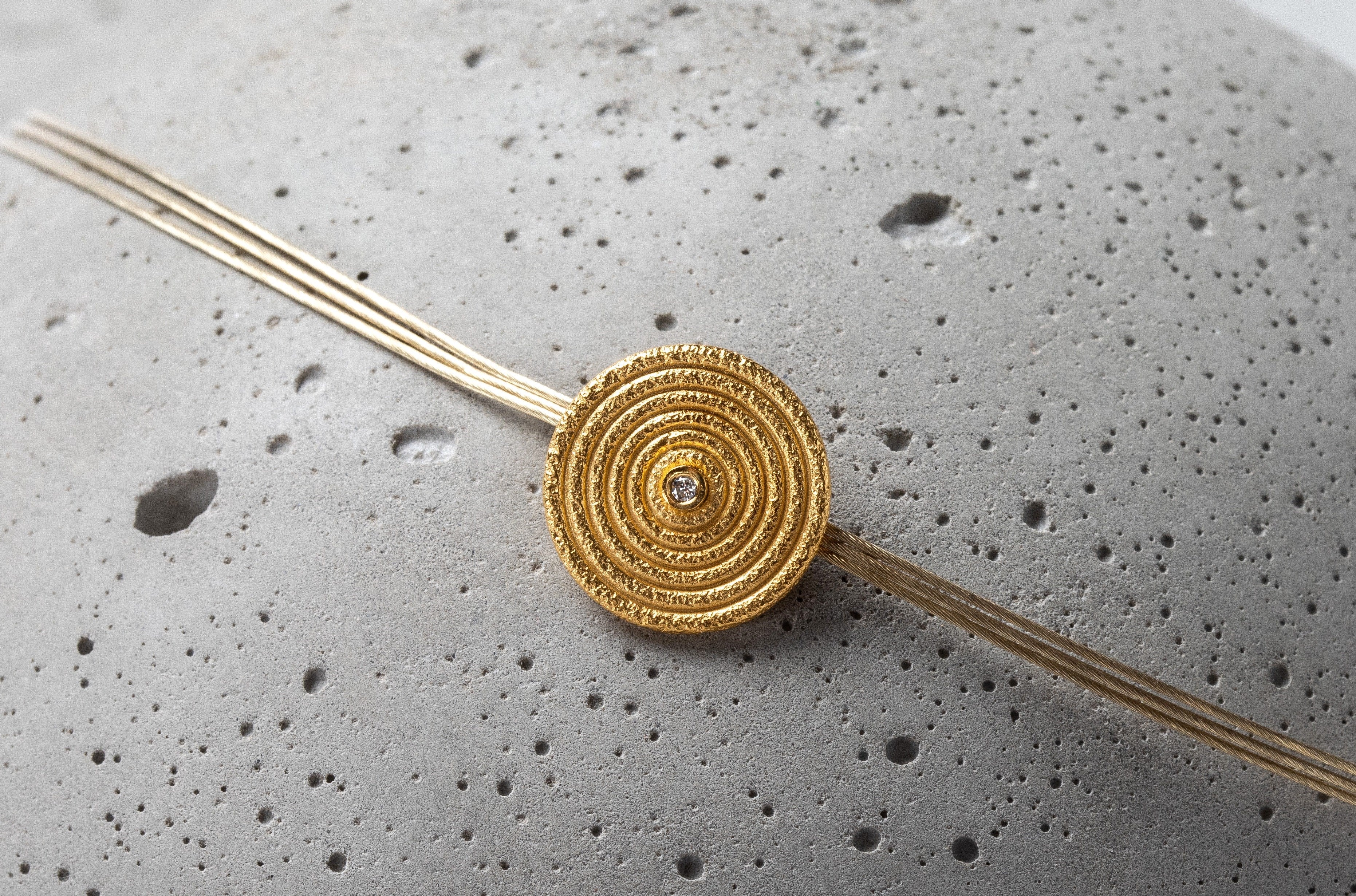 925/- Vedhæng fg mat/børstet, brillant 0,02ct W-SI - Image 3