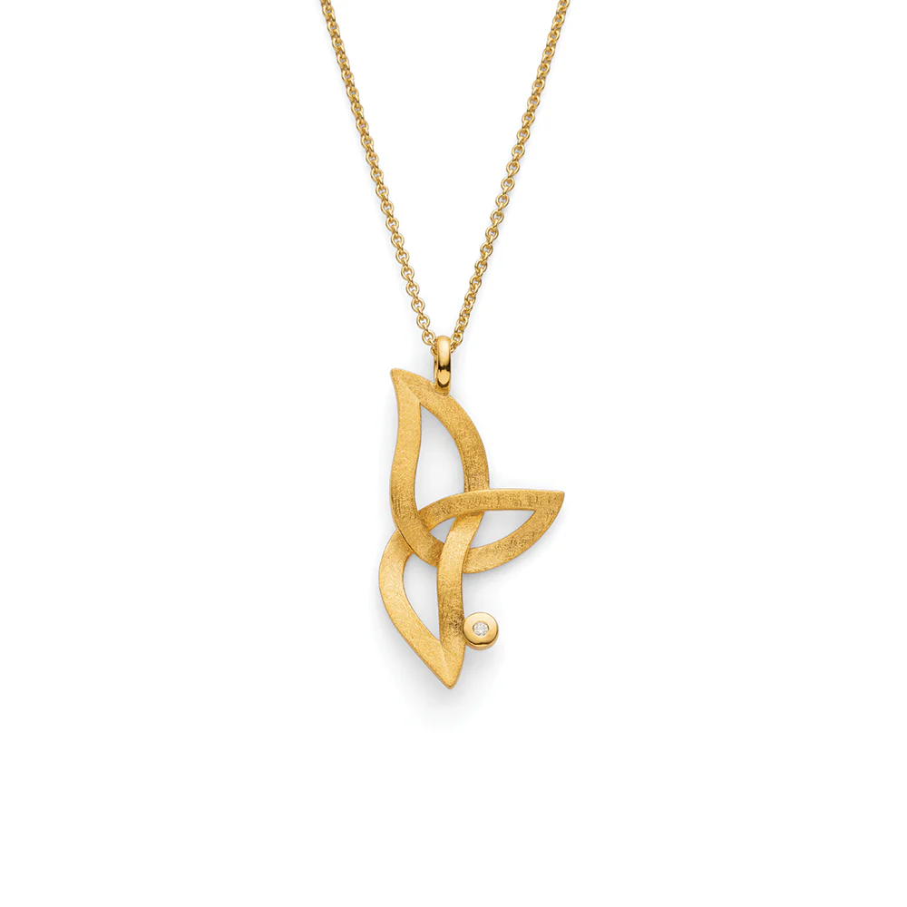 925/- vedhæng, fg., mat, dia. 0,02ct W-SI