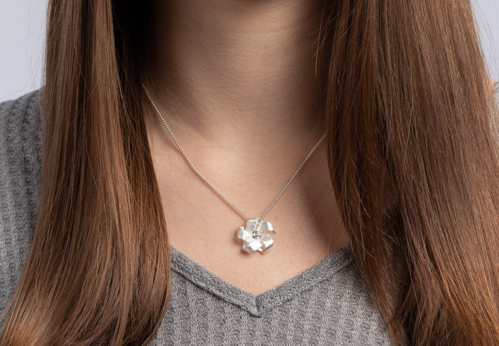 925/- Vedhæng mat, brillant 0,03ct W-SI - Image 2