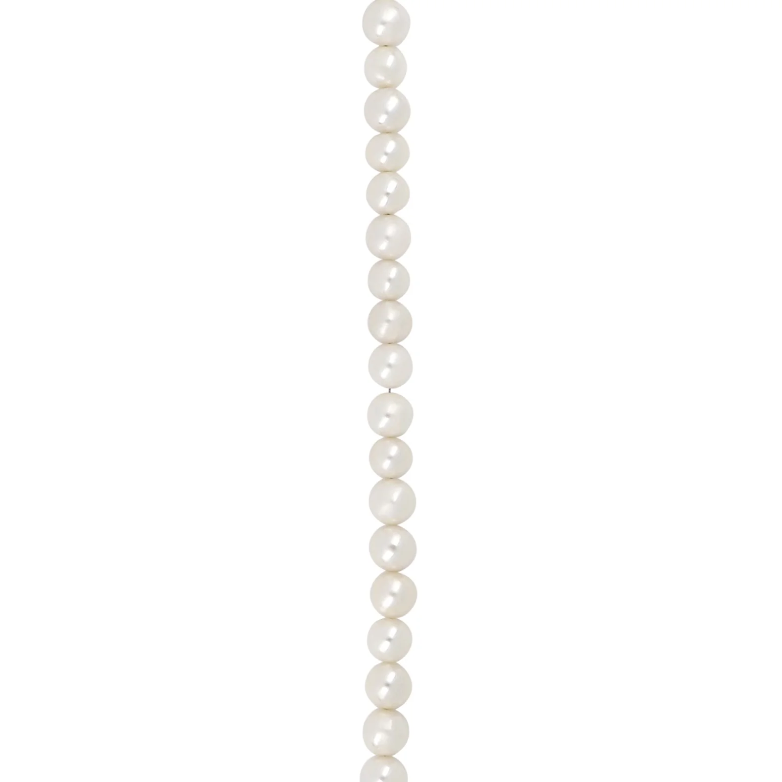Ferskvandsperle system-kæde hvid 8mm 18cm