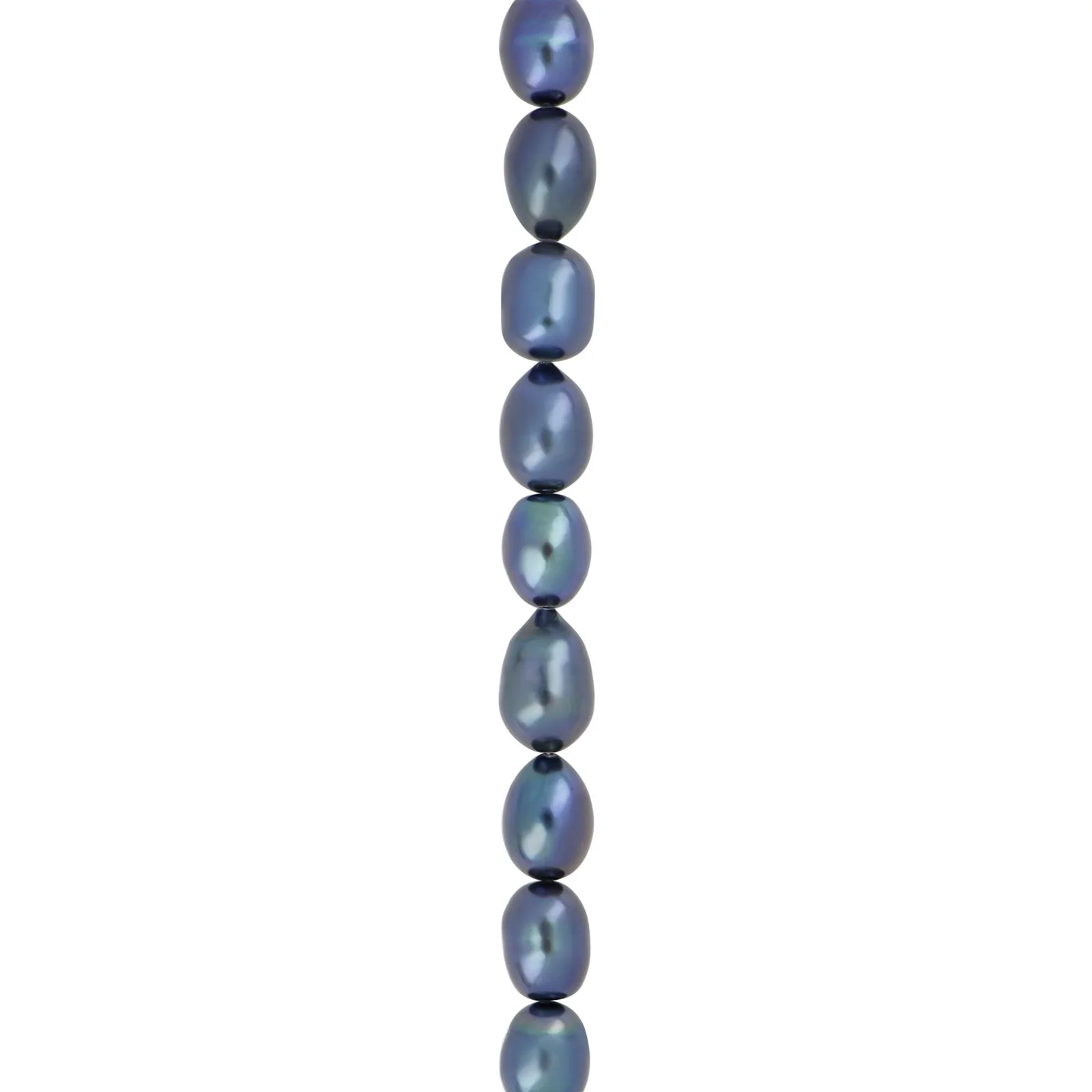 Ferskvandsperle system-kæde peacock barok 10mm 45cm